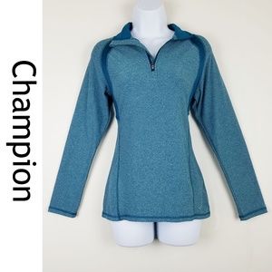 CHAMPION ACTIVEWEAR TOP HEATHERED TEAL BLUE!